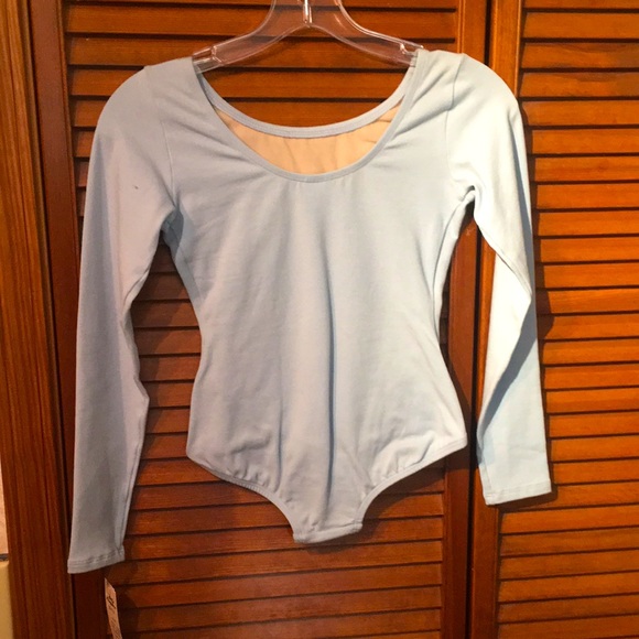 Body Wrappers Other - Leotard Light Blue Long Sleeve Body Wrappers Girls Size 12-14 NWT